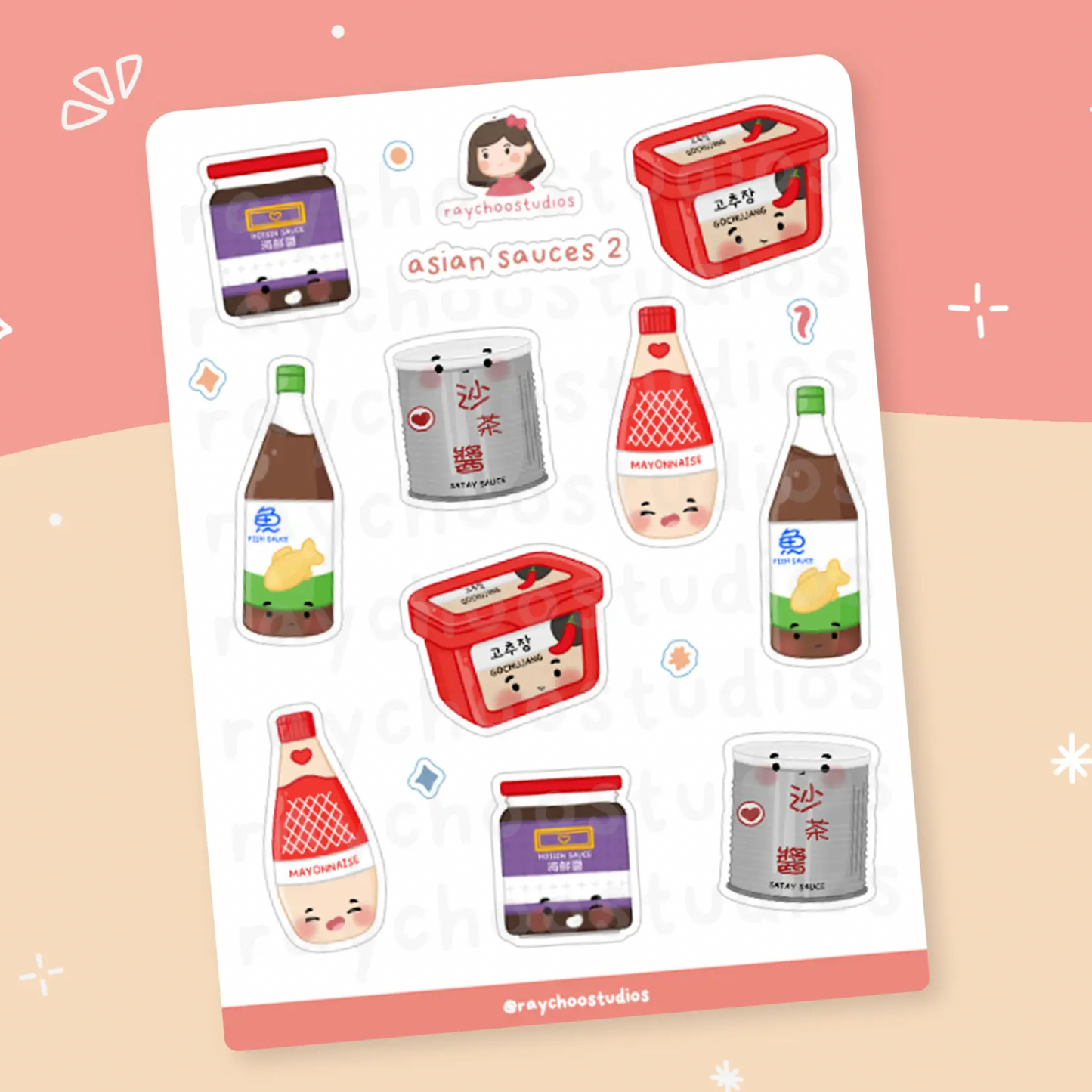 Asian Sauces 2 Sticker Sheet