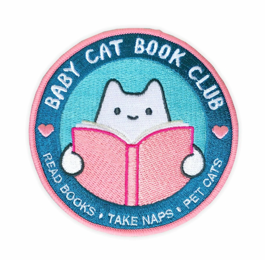 Baby Cat Book Club Iron-On Patch