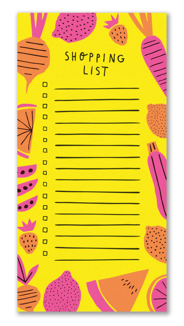 Fruits and Veggies Shopping List Notepad