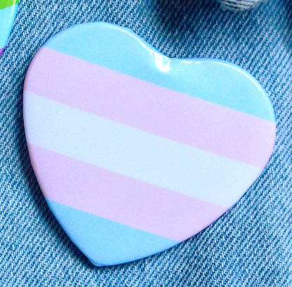 Trans Pride Heart Button