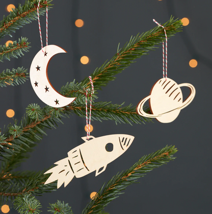 Space Travel Ornament Set