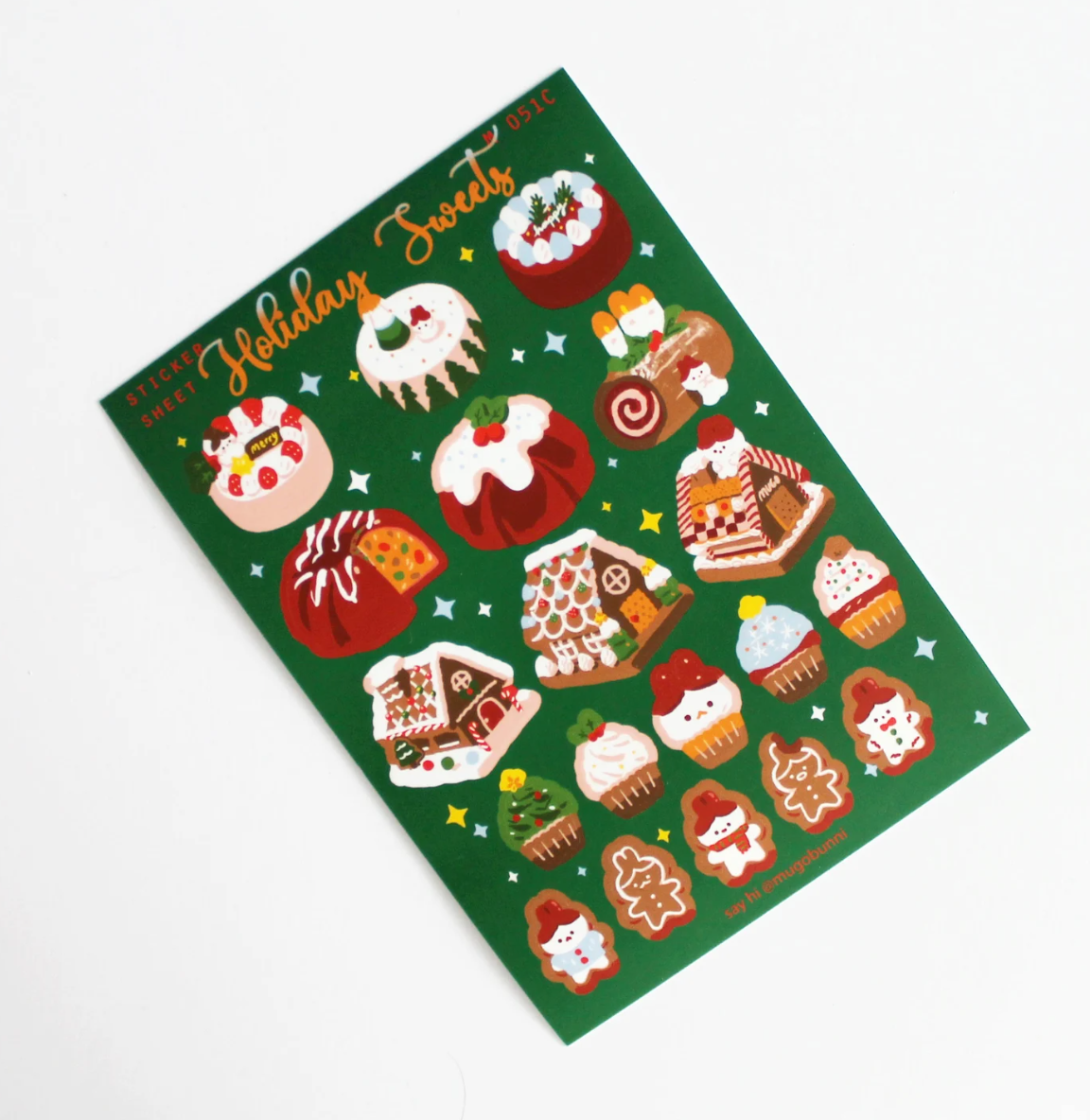 Cute Holiday Sweets Vinyl Sticker Sheet