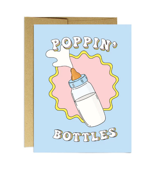 Poppin' Bottles New Baby Greeting Card