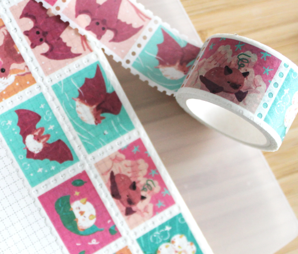 Bats Stamp Washi Tape