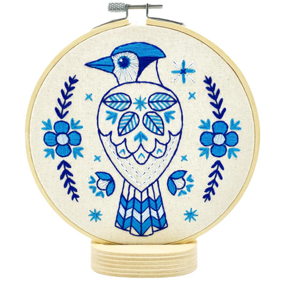 DIY Blue Jay Complete Embroidery Kit