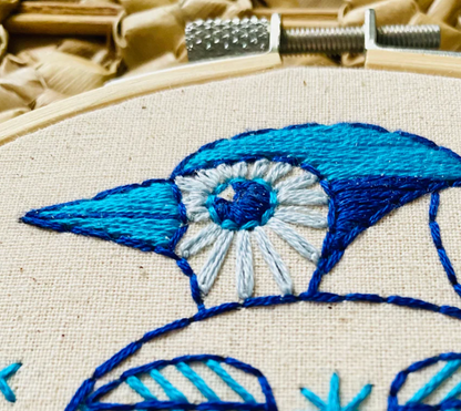 DIY Blue Jay Complete Embroidery Kit