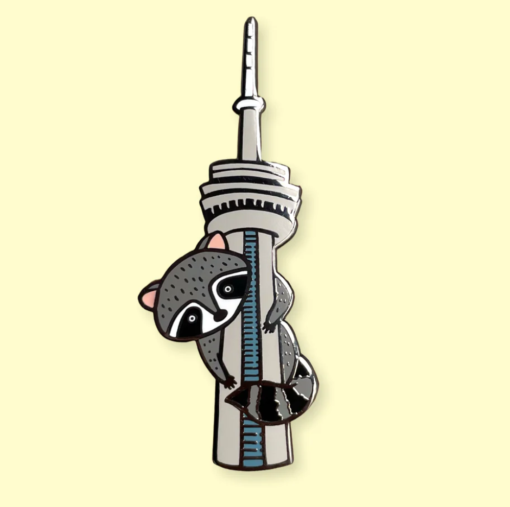 Toronto Tower Raccoon Enamel Pin