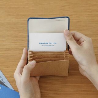 Paper and Faux Leather Card Holder